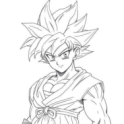 Coloriage Dragon Ball Super Goku​