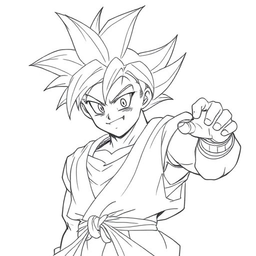 Coloriage Dragon Ball Super Goku​